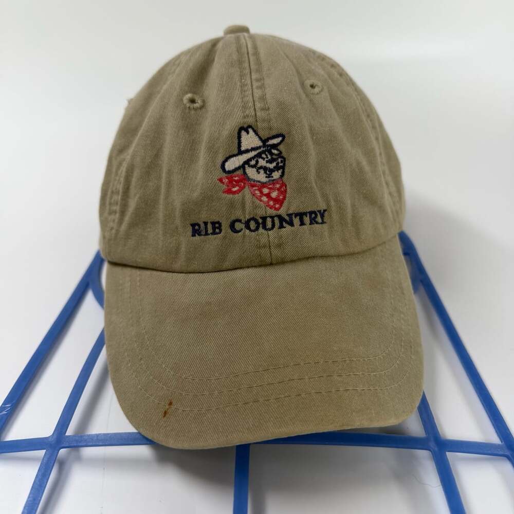 Adams Rib Country Baseball Cap Tan Embroidered Dog Hat